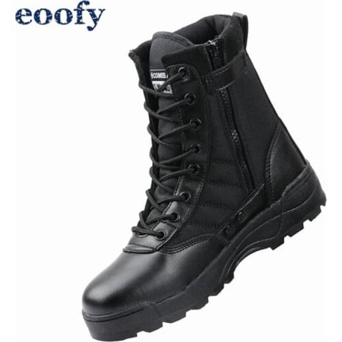 New Us Military Leather Combat Boots for Men Infantry Tactical Training Ankle Shoes Motorcycle Boots Vintage Combat Footwear