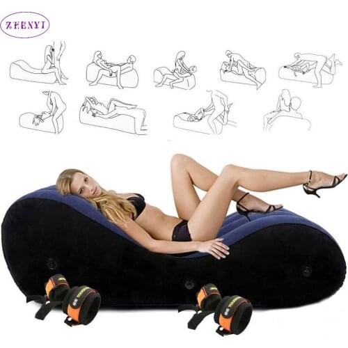 Inflatable Sex Sofa Bed Sexual Position Pad Adult Toys Sex Furuiture For Couples Fun Cushions Pillow Chair Erotic Wedge Pillow
