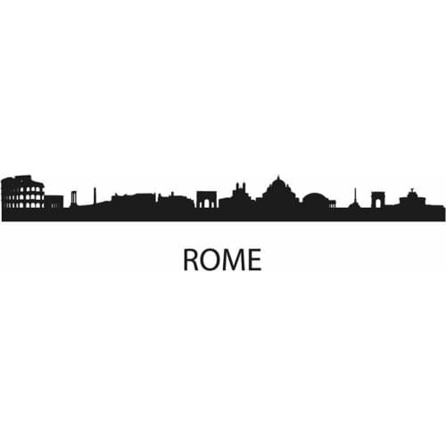 ROME City Decal Wall Sticker Car Decal Vinyl Stickers Decor Mural Art Living Room Home Decoration Landmark Skyline Wall Decal
