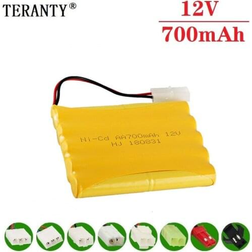 H Model ) 12v 700mah NiCD Battery For Rc toy Car Tanks Trains Robot Boat Gun Ni-CD AA 700mah 12v Rechargeable Battery 1Pcs