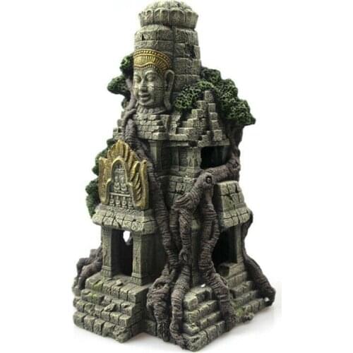 2021 New Vietnamese Temple Fish Tank Landscaping Ornament Simulation Crafts Aquarium