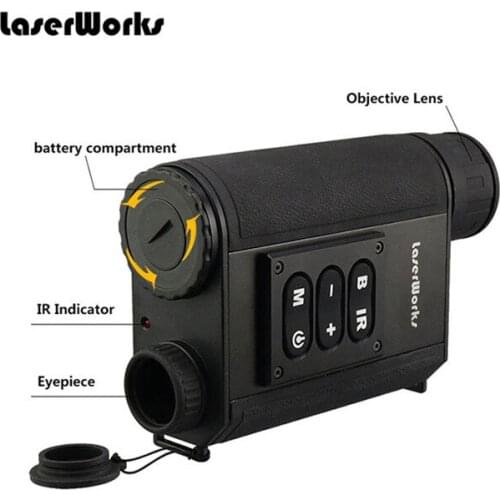 LaserWorks LRNV009 Waterproof 6x32mm hunting laser rangefinder 500m Infrared night vision rangefinder
