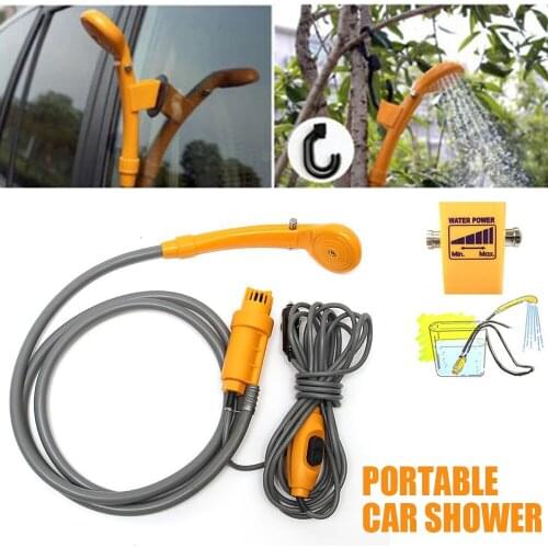 Portable Car Washer 12V Camping Outdoor shower tool High Pressure Shower Head For Outdoor Camping Travel Car washing machine