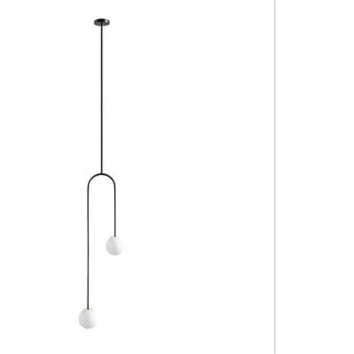 Post-modern Simple U shape Iron Glass Led G9 Pendant Light for Dining Room Living Room Bedroom Bedside Lamp 110/220V 2296