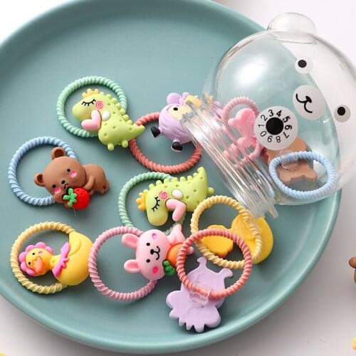 10PCS/Set Girls Cute Cartoon Hair bands Hair Accessories Kids Lovely hair ring Hairpins Headband children Hair Clips headwear