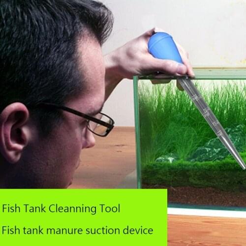 Durable Fish Tank Manure Suction Device 29cm/55cm Long Rubber + Plastic Small Fish Tanks Water Suction Device Manures
