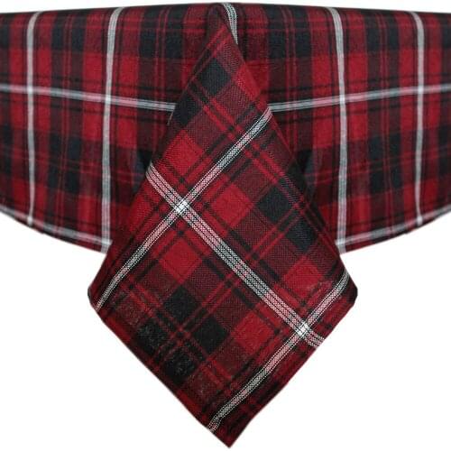 Promotion100% Polyester Plaid Scottish Theme Tablecloth