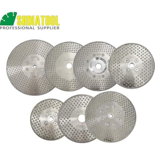 SHDIATOOL 1pc Electroplated Diamond Cutting & Grinding Blade Both Side Coated Diamond Disc Marble Cutting Disc Granite Sawblade