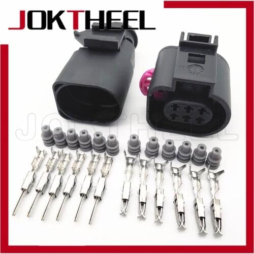 1/5/20 kit set 6 Pin way 1.5mm male female fuel injector Connector throttle position sensor plug for VW AUDI 3B0973813 1J0973713