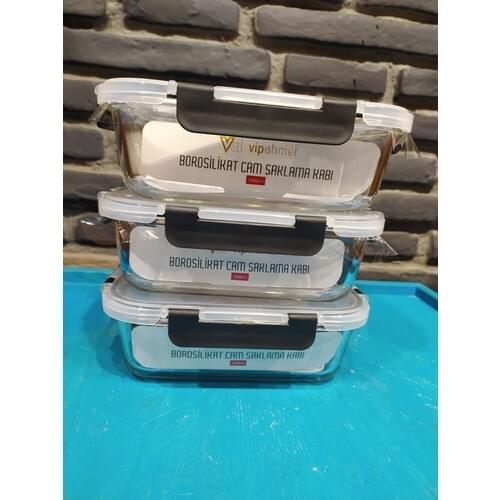 Vip John Borasilikat Glass Saklam Container 1000 Ml