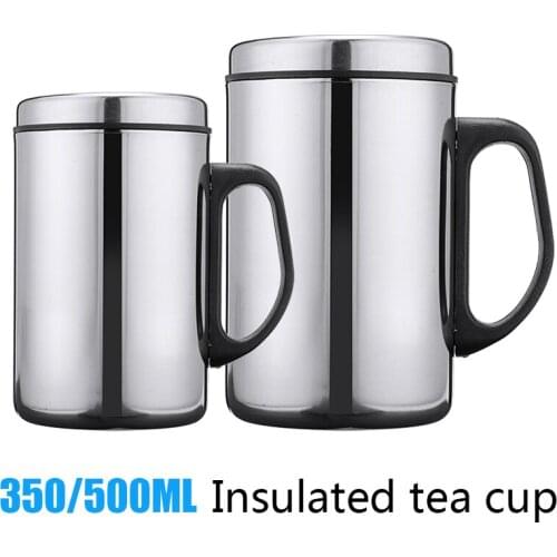 350ml/500ml Stainless Steel Thermal Insulated Mug Removable Lid Coffee Tea Flask Cup Home Travel Water Thermal Bottle