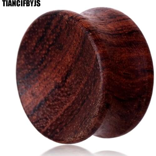 TIANCIFBYJS Fashion Body Jewelry Wood Plugs and Tunnels Natural Wooden Ear Expander Stretcher Women Men Piercing Gauge 6-22mm
