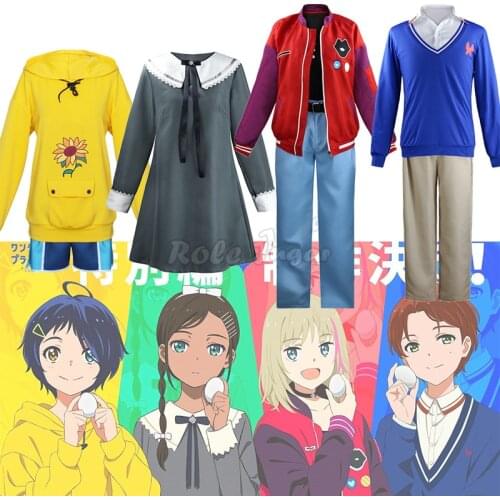 WONDER EGG PRIORITY Ohto Ai Hoodie Pullover Sweatshirt Kawai Rika Cosplay Costume Anime Halloween Men Women Casual Dress Suits