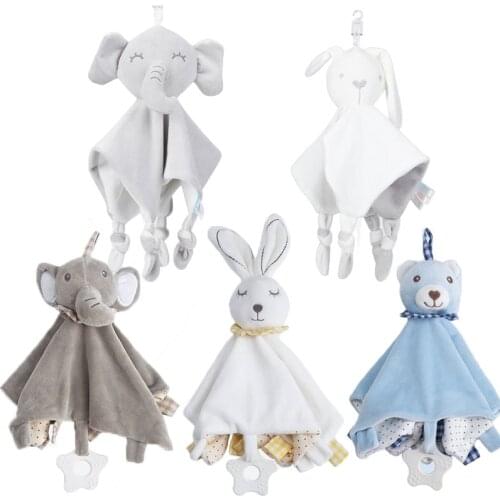 Kawaii Bunny Stuffed Toys Baby Comforter Stuffed Animals Plush Toys Appease Baby Sleeping Soft Toy Christmas Gift For Baby