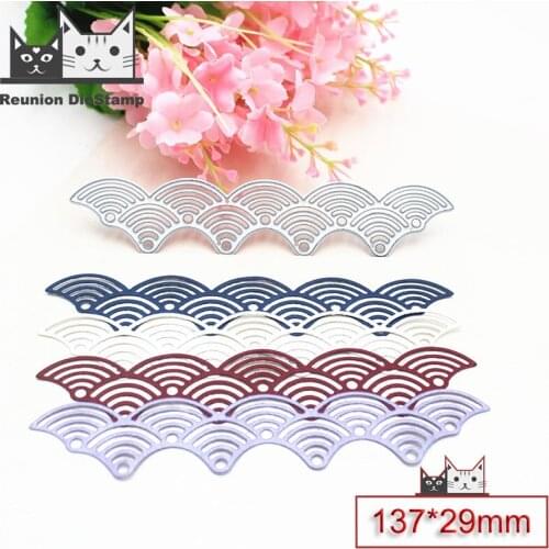 Reunion Wavy lace Metal Stencil Cutting Dies DIY Scrapbooking Card Craft Cutting Mold Embossing Dies Making Gifts DIY Crafts Die