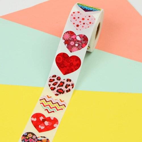 Heart Shaped Label Sticker Scrapbooking Gift Packaging Seal Birthday Party Wedding Supply Stationery Sticker
