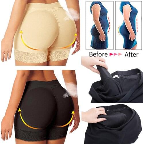 NEMOLEMON Women shaper Padded Butt Lifter Boyshort Panty Butt Hip Enhancer Fake Hip Shapewear Underwear Briefs Push Up Panties