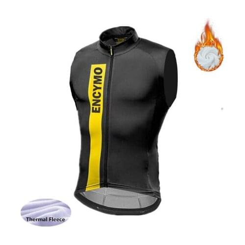 Winter thermal fleece Cycling Sleeveless Vest Mtb Bike Bicycle keep warm team vest men cycling clothing ropa ciclismo ENCYMO
