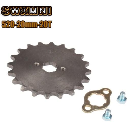 Motorcycle Steel 520 chain 20mm 20T Teeth Front Engine Sprocket For Honda Lifan ZongShen YCF ATV Quad Dirt Pit bike Buggy
