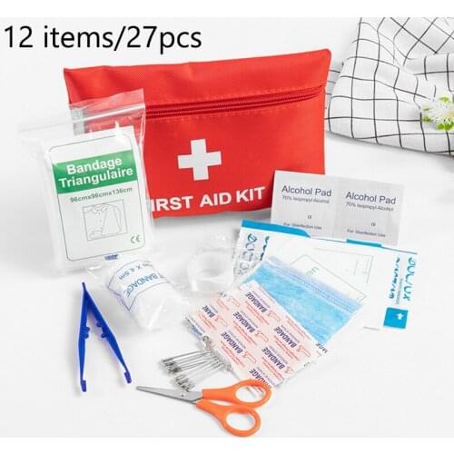 12 Types/27pcs Emergency Survival Kit Mini Family First Aid Kit Sport Travel kit Home Medical Bag Outdoor Car First Aid Kit