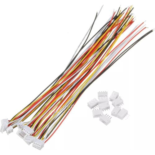 20 Sets JST ZH 1.5mm 4-Pin Female Connector Plug with Wire and Male Connector