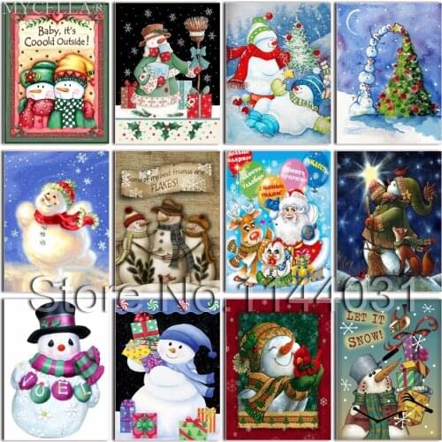Diamond Embroidery Santa Christmas Tree DIY Diamond Painting Cross Stitch Picture Rhinestones Full Diamond Mosaic Snowman