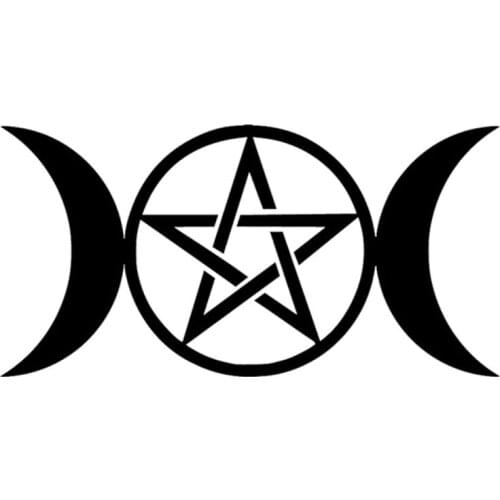 Car Stickers Three-in-one Goddess Vika Five-pointed Star Cartoon Sticker Decals Waterproof Sunscreen Black/white,15cm*8cm