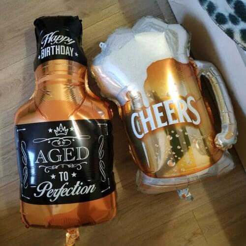 Big Champagne Cup Bottle Aluminium Foil Balloons Wedding Birthday Party Decorations Anniversary Baby Shower Balloons Crown