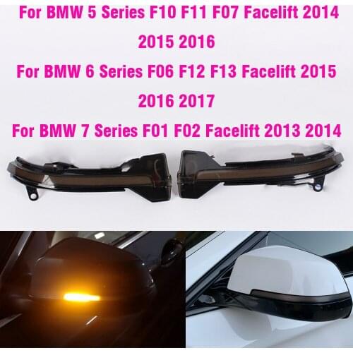 For BMW 5 6 7 Series F01 F02 F06 F10 520d 520i 525d 528i 530d 530i LED Dynamic Turn Signal Indicator Light Lamp