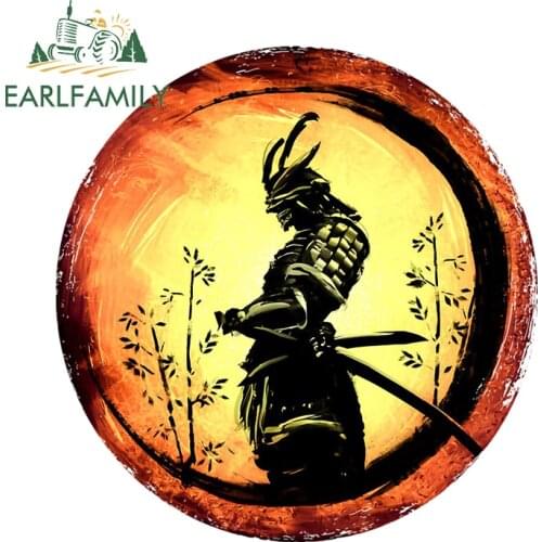 EARLFAMILY 13cm x 12.4cm for Samurai Fashion Car Stickers Repair Decal Anime Waterproof Creative Sticker Scratch-Proof Decor