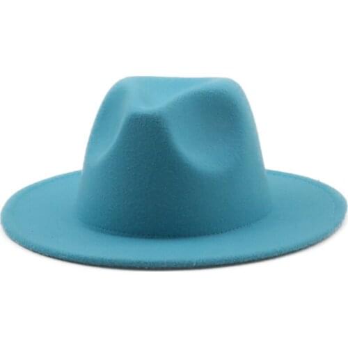 4pcs Fedoras Felt Fedora Hat for Women Men Womens Mens Hats Ladies Wide Brim Cap Woman Man Jazz Panama Caps Winter Wholesale