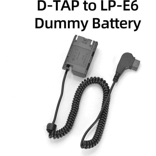 KingMa D-TAP to LP-E6 Fully Decoded Dummy Battery For Canon EOS 6D 7D 60D 70D 80D 90D R R5 R6 5DS 5DS R 5DMark ll 5DMark III