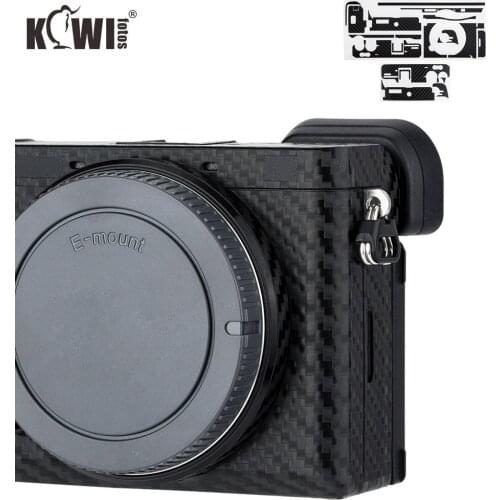 KIWIFOTOS Anti-Scratch Camera Body Cover Carbon Fiber Film Kit Skin For Sony A6600 3M Sticker With Spare Film Cameras Protection