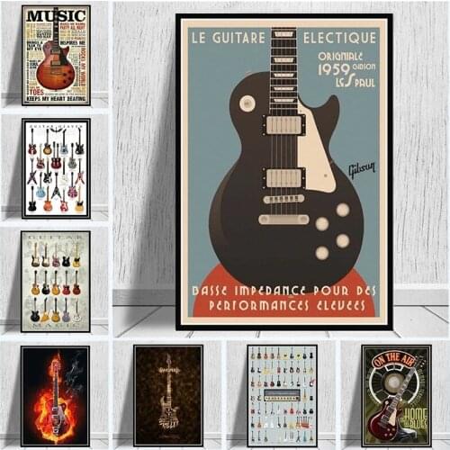 Notation Guitar Instrument Collection Music Quote Canvas Painting Poster Print Wall Art Picture Living Room Home Club Bar Decor