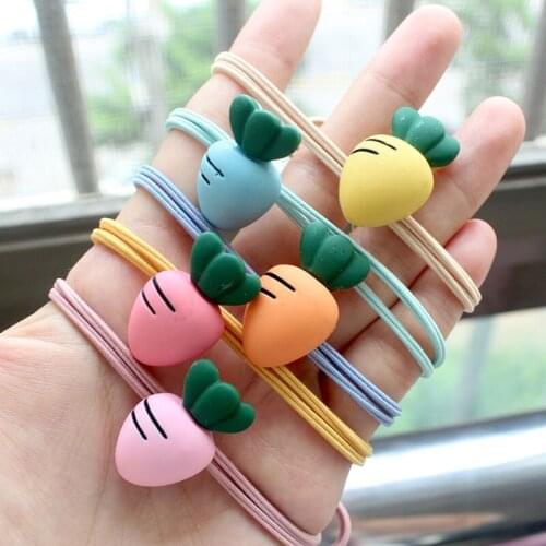 Fashion Hot Selling Children Lovely Carrot Hair Band Fresh Sweet Hair Rope All-Matched Hair Rings Pony Tail Hair Accessories