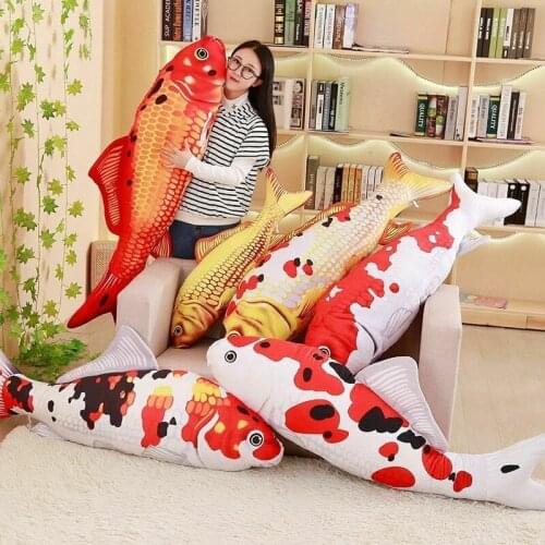 Carp Fish Plush Toy Stuffed Pillow Sofa Cushion Home Decor Birthday Gift 60cm