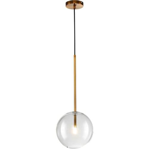 Nordic Creative Glass Ball LED Pendant Lamp For Restaurant Cafe Bar Table Lamp Bedroom Single Head Suspension Lamp 110V 220V