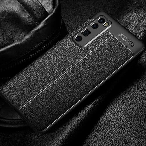 Nova 7 Case for Huawei Nova 7 Pro Litchi Pattern leather Soft TPU COVER for Nova 7SE Coque for Nova 7 se Capa Fundas