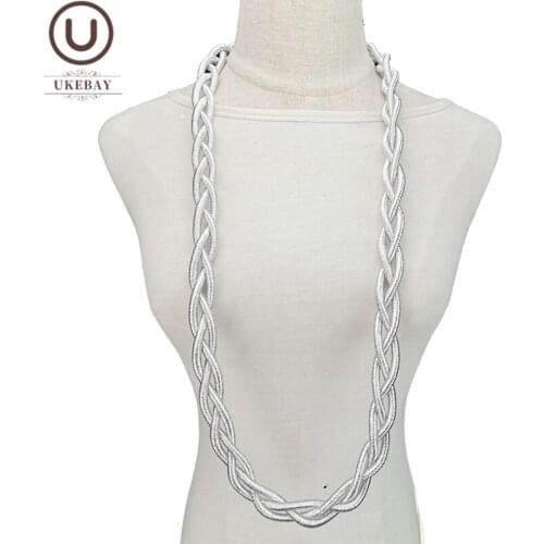 UKEBAY New Designer Luxury Necklaces Women Metal Jewelry Gothic Handmade Clothes Chain Choker Necklaces For Wedding Party Gift