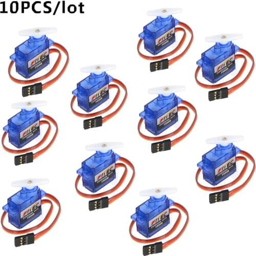 Feetech 10pcs 9g Servo micro servo motor with arm analog 360 degree continuous rotation servo For RC Car Boat Robot Drones