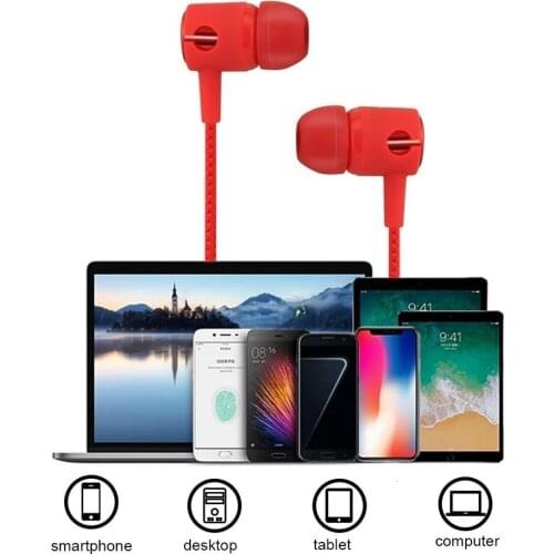 CHYI Stereo Earphones With Microphone 3.5mm In Ear Music Headset Extra Bass Sport Earbuds For Iphone Android Smartphone MP3 Ipod