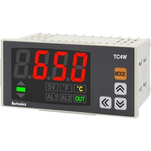 TC4W-24R Temp Control, DIN W96 X H48mm, Single display 4 Digit, PID Control, Relay & SSR Output, 2 Alarm Output, 100-240 VAC