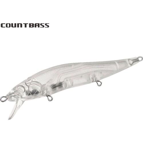 10pcs Countbass Blank Hard Lure Bodies, Minnow 110mm, Unpainted Fishing Bait, Wobblers