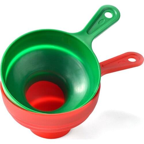 Food Grade Silica Gel Food Grade Jam Oil Funnel PP Plastic For Filling Wide Mouth Funnel Folding Telescopic Funnel Kitchen Tools