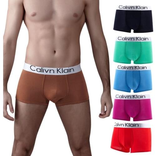 High Quality Calin Klain Letter Printing Mens Boxer Underwear Soft Boxershorts Cotton Underpants 3D Pouch Shorts Male Panties