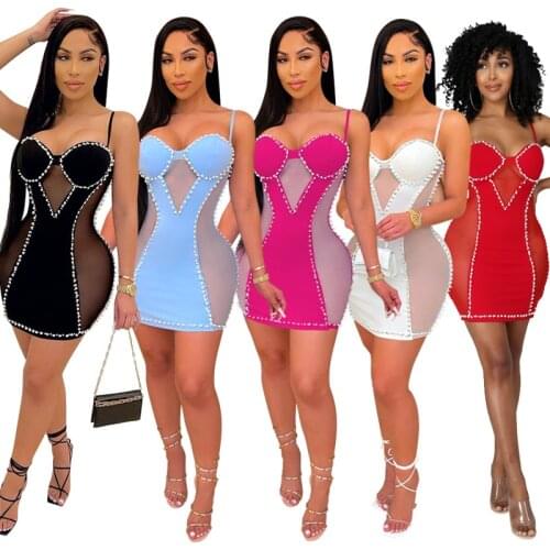 Summer new style suspender type temperament commuter mid-waist solid color short skirt dress