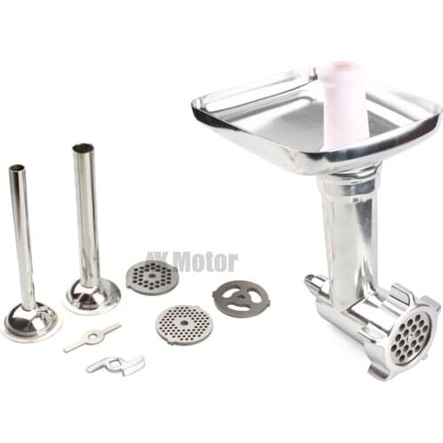 1 Set Steel Kitchen Meat Grinder Sausage Filling Attachment For KitchenAid Stand Mixer With 6pcs Disposable Gloves