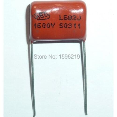 100pcs CBB capacitor 682 1600V 682J 1.6KV 6800pF 6.8nF P15 CBB81 Metallized Polypropylene Film Capacitor