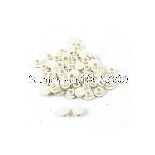 55 Pcs Round Shaped Tactile Button Caps Protector White for 6x6mm Tact Switch