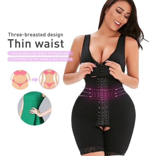 6XL Sexy Butt Lifter Full Body Shaper Women Slimming Shapewear Firm Control Tummy Zipper Waist Trainer Corset Bodysuit Shapers